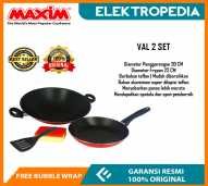 MAXIM - 2 Set Wajan / Penggorengan (Wok 30 cm + Fry Pan 22 cm) Teflon